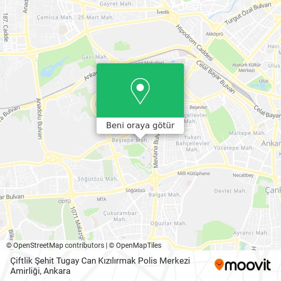 Çiftlik Şehit Tugay Can Kızılırmak Polis Merkezi Amirliği harita