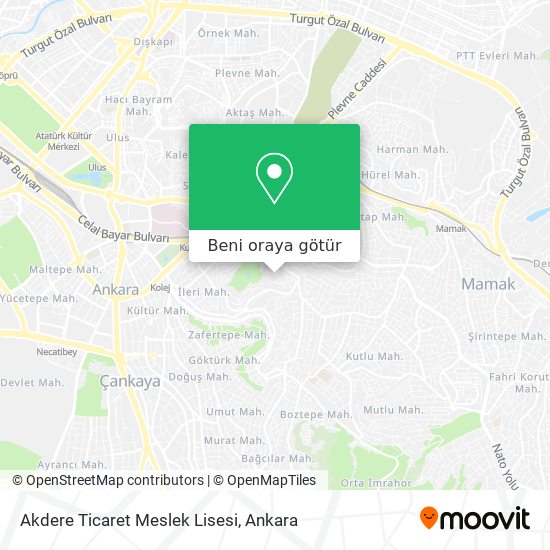 Akdere Ticaret Meslek Lisesi harita