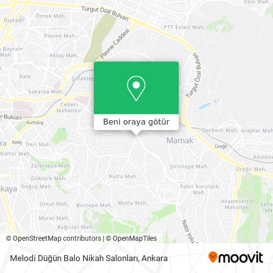 Melodi Düğün Balo Nikah Salonları harita