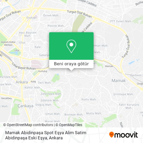 Mamak Abidinpaşa Spot Eşya Alim Satim Abidinpaşa Eski Eşya harita