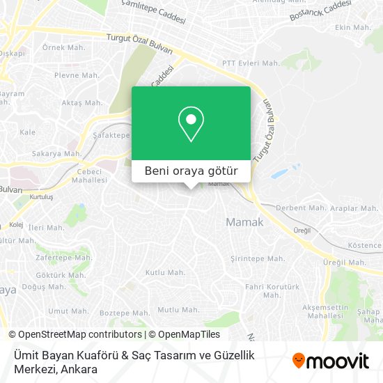 Ümit Bayan Kuaförü & Saç Tasarım ve Güzellik Merkezi harita