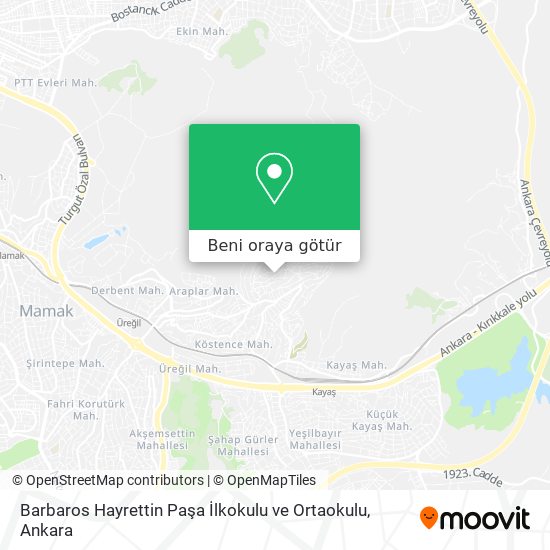 Barbaros Hayrettin Paşa İlkokulu ve Ortaokulu harita