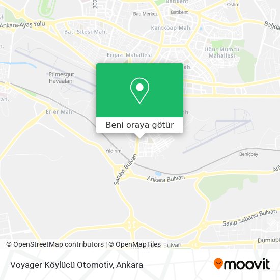 Voyager Köylücü Otomotiv harita