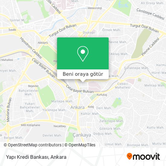 Yapı Kredi Bankası harita