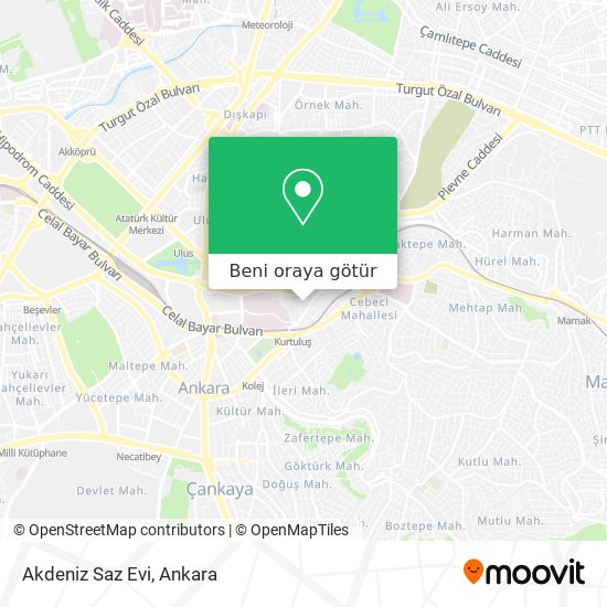 Akdeniz Saz Evi harita