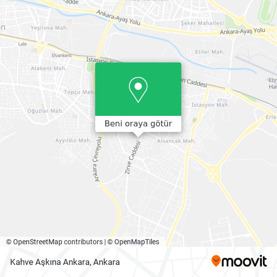 Kahve Aşkına Ankara harita