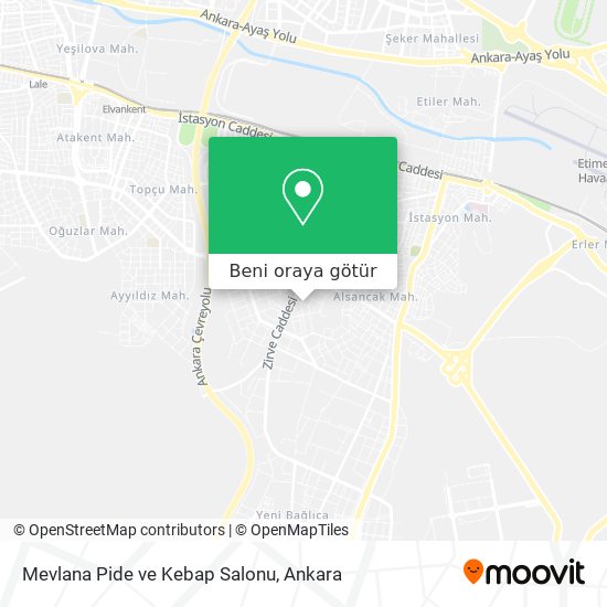 Mevlana Pide ve Kebap Salonu harita