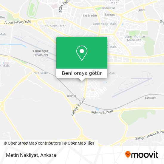Metin Nakliyat harita