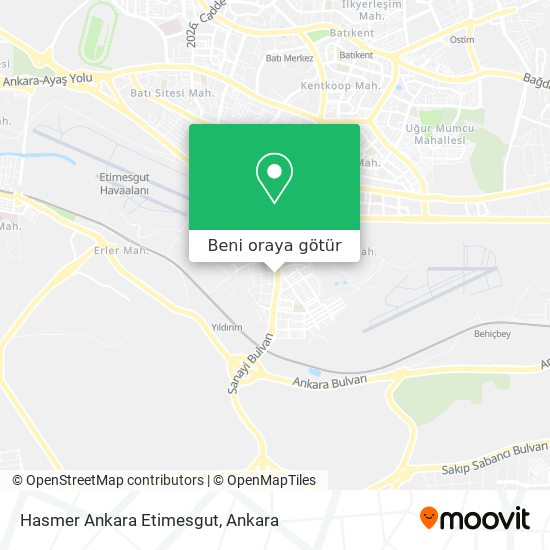 Hasmer Ankara Etimesgut harita