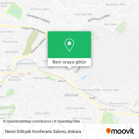 Nevin Gökçek Konferans Salonu harita