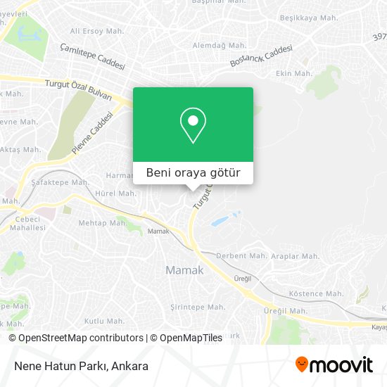 Nene Hatun Parkı harita
