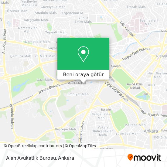 Alan Avukatlik Burosu harita