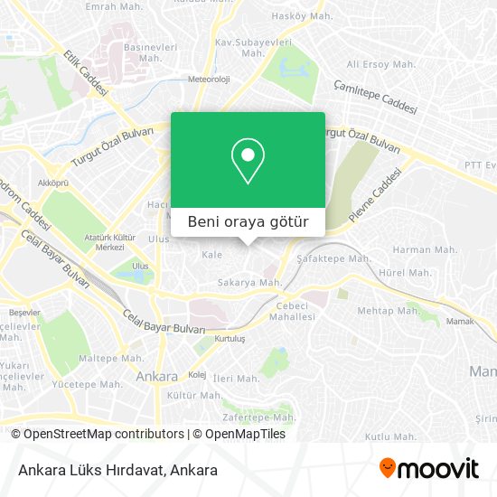 Ankara Lüks Hırdavat harita