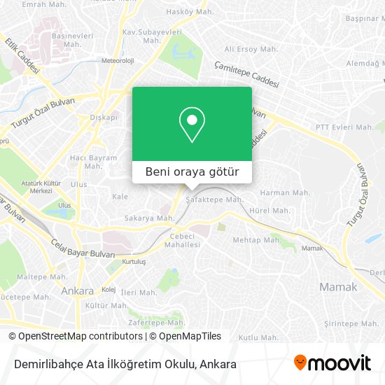 Demirlibahçe Ata İlköğretim Okulu harita