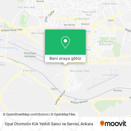 Opal Otomotiv KIA Yetkili Satıcı ve Servisi harita