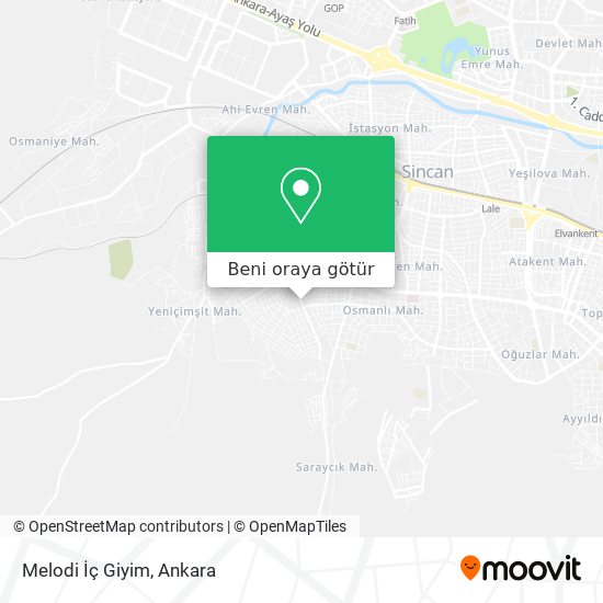 Melodi İç Giyim harita