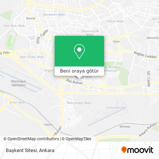 Başkent Sitesi harita