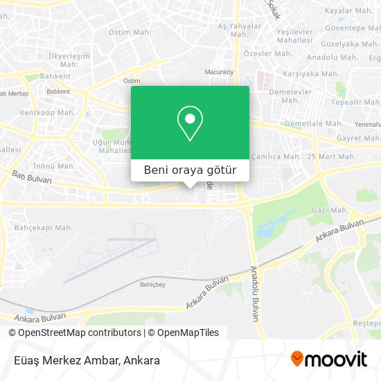 Eüaş Merkez Ambar harita