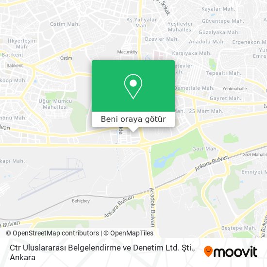 Ctr Uluslararası Belgelendirme ve Denetim Ltd. Şti. harita