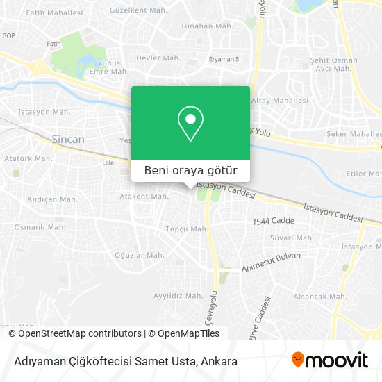 Adıyaman Çiğköftecisi Samet Usta harita