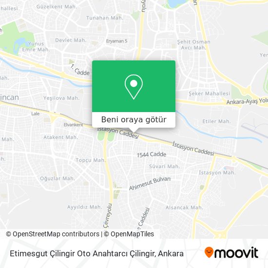 Etimesgut Çilingir Oto Anahtarcı Çilingir harita