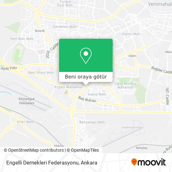 Engelli Dernekleri Federasyonu harita