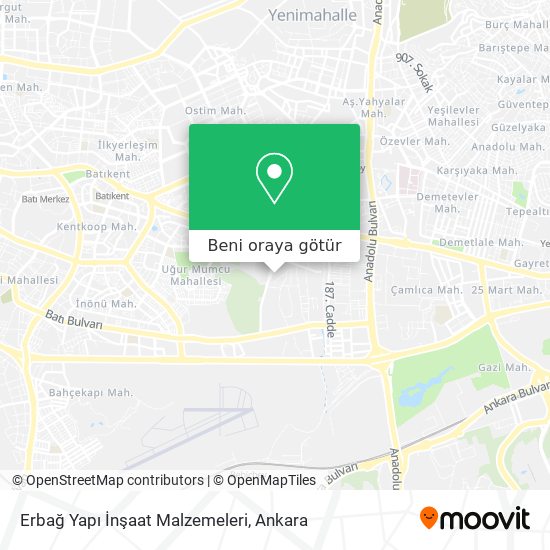 Erbağ Yapı İnşaat Malzemeleri harita