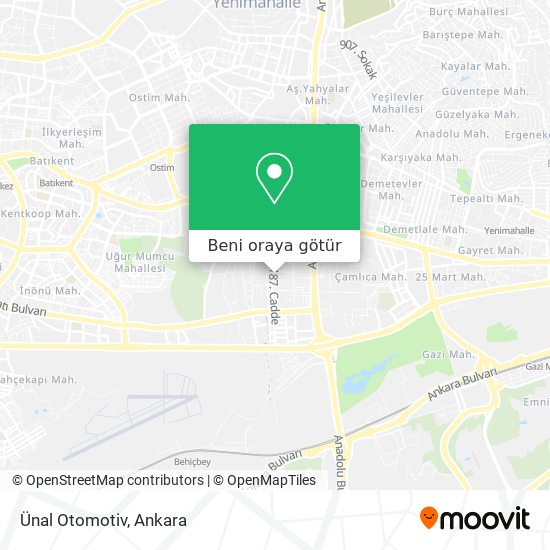 Ünal Otomotiv harita