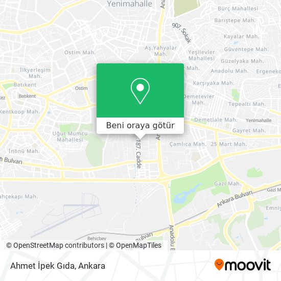 Ahmet İpek Gıda harita