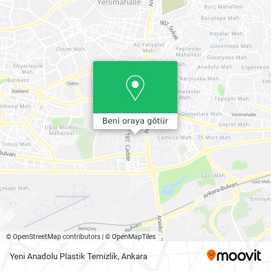 Yeni Anadolu Plastik Temizlik harita