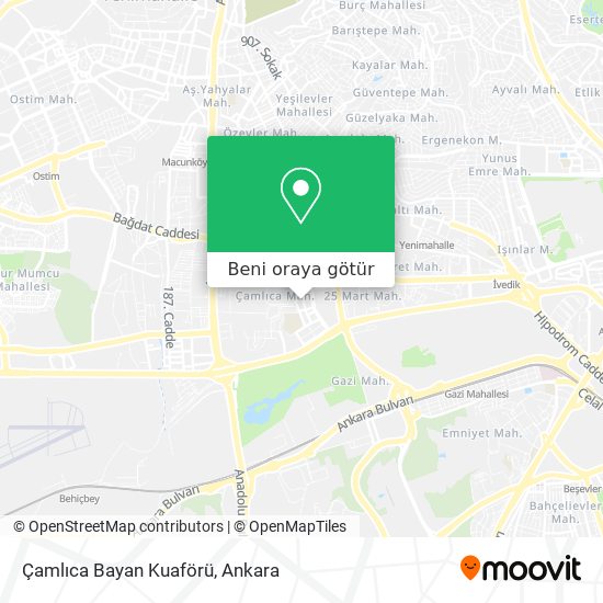 Çamlıca Bayan Kuaförü harita