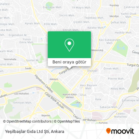 Yeşilbaşlar Gıda Ltd Şti harita