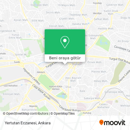 Yertutan Eczanesi harita