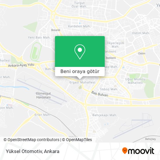 Yüksel Otomotiv harita