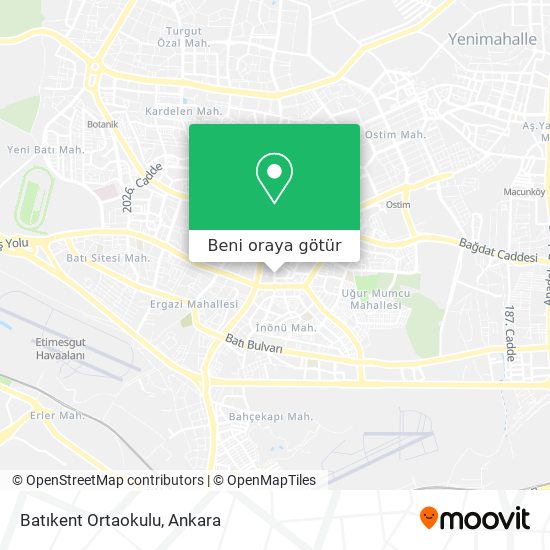 Batıkent Ortaokulu harita