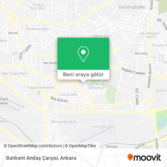 Batikent Andaş Çarşisi harita