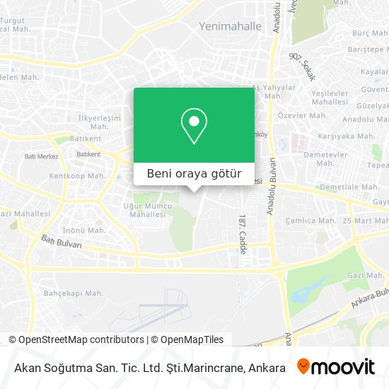 Akan Soğutma San. Tic. Ltd. Şti.Marincrane harita