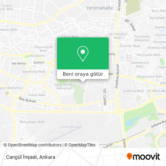 Cangül İnşaat harita