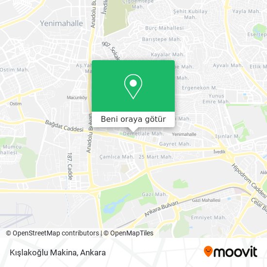 Kışlakoğlu Makina harita