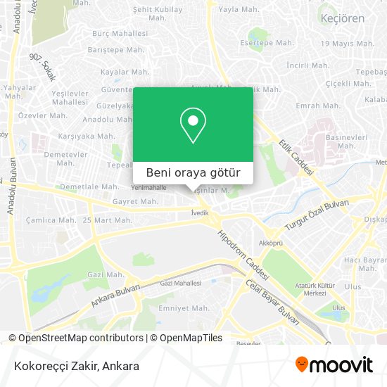 Kokoreççi Zakir harita