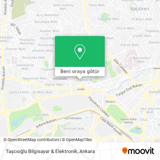 Taşcıoğlu Bilgisayar & Elektronik harita