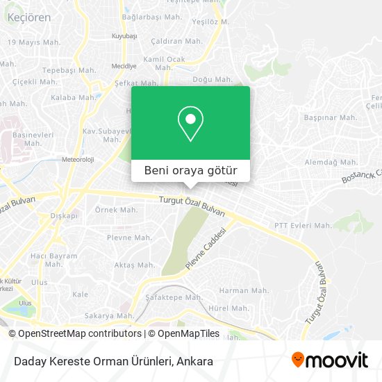 Daday Kereste Orman Ürünleri harita