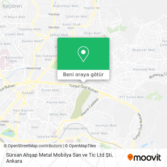 Sürsan Ahşap Metal Mobilya San ve Tic Ltd Şti harita