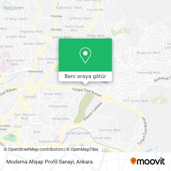 Modema Ahşap Profil Sanayi harita