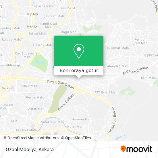 Özbal Mobilya harita