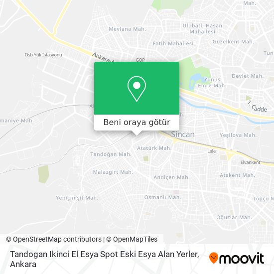 Tandogan Ikinci El Esya Spot Eski Esya Alan Yerler harita