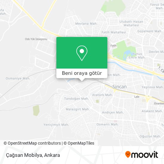 Çağsan Mobilya harita