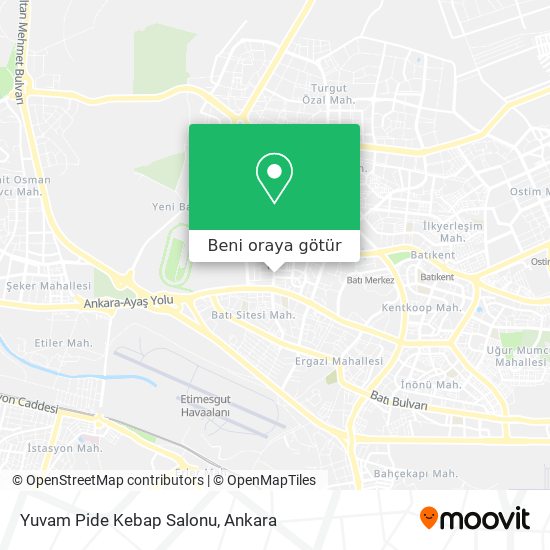 Yuvam Pide Kebap Salonu harita