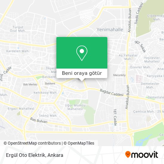 Ergül Oto Elektrik harita