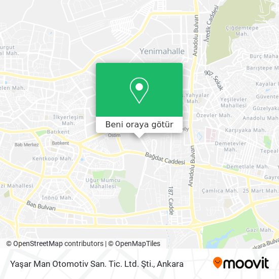Yaşar Man Otomotiv San. Tic. Ltd. Şti. harita